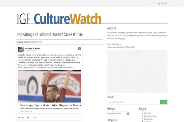 igfculturewatch.com site used Culturewatch