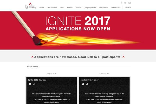 ignitedurham.ca site used Kickstart