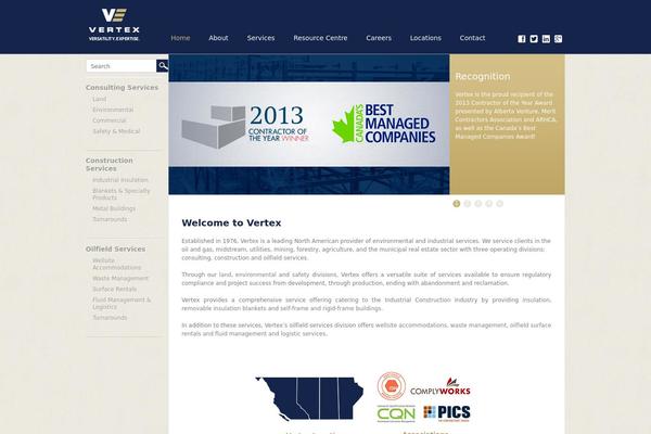 Vertex theme site design template sample