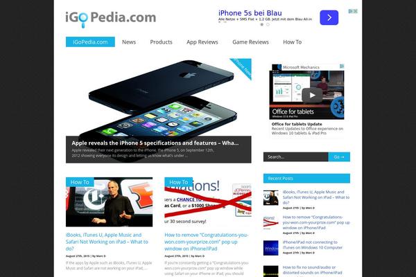 Gonzo theme site design template sample