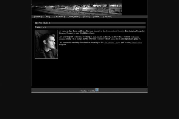 Black theme site design template sample