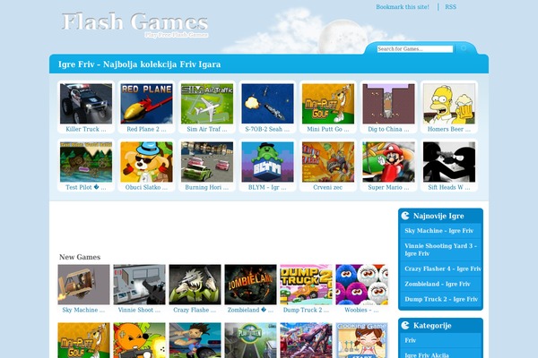 Flash Gamer theme site design template sample