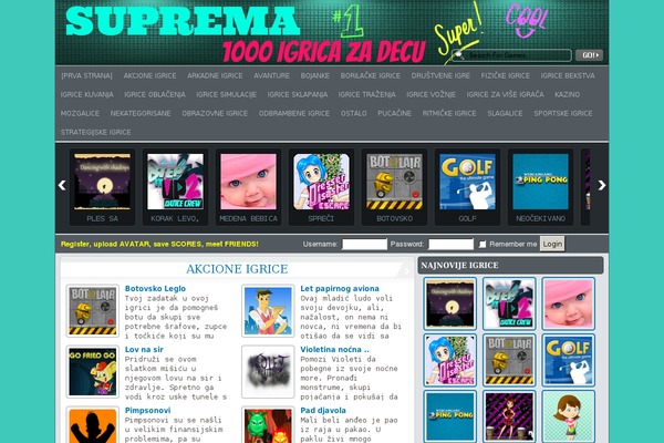 FunGames theme site design template sample