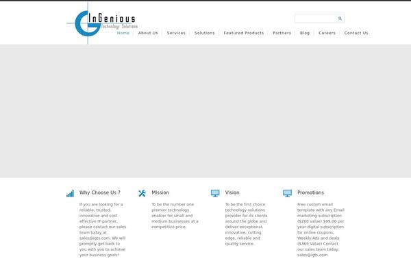 Ingenious theme site design template sample