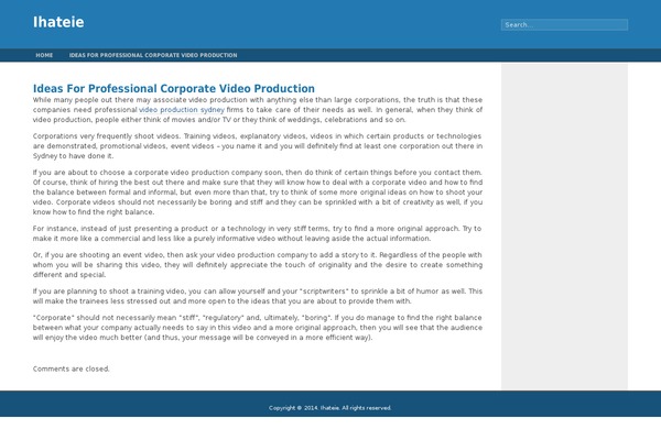 Fluid Blue theme site design template sample
