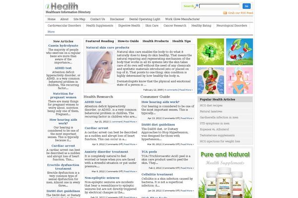 Ihealth theme site design template sample