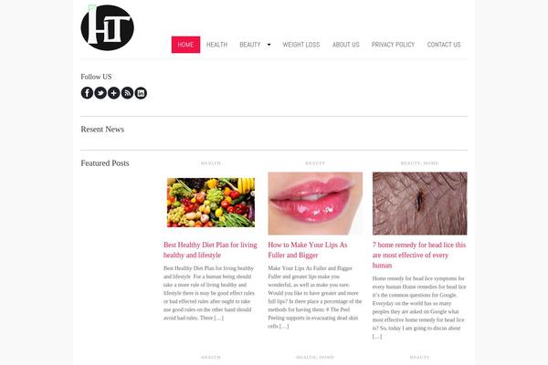 Pulse theme site design template sample