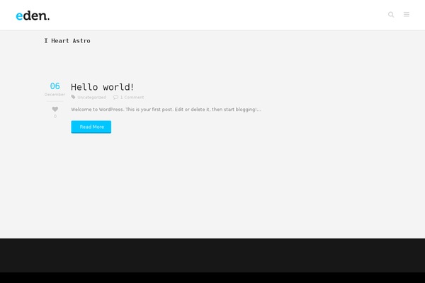 Eden theme site design template sample
