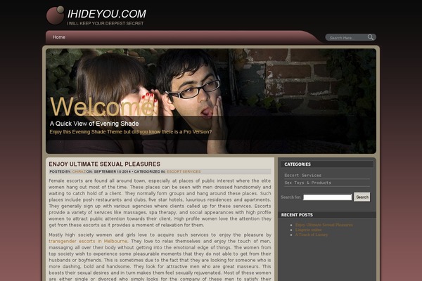 Evening Shade theme site design template sample