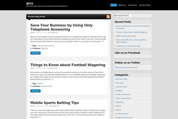 ijscs.org site used Wp-inspired