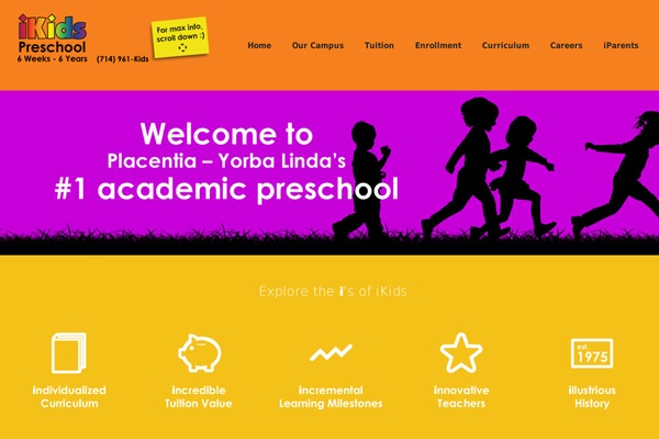 Kinder theme site design template sample