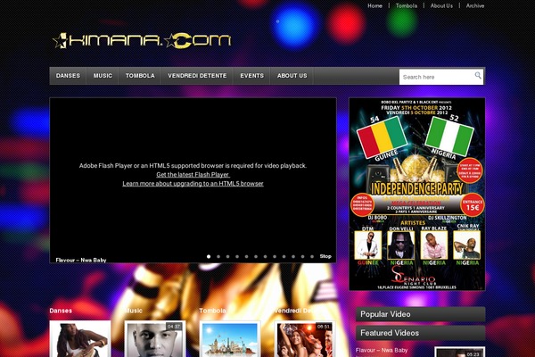 Video theme site design template sample