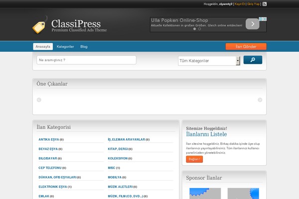ClassiPress theme site design template sample