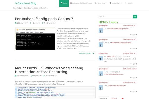 Site using Kebo Twitter Feed plugin