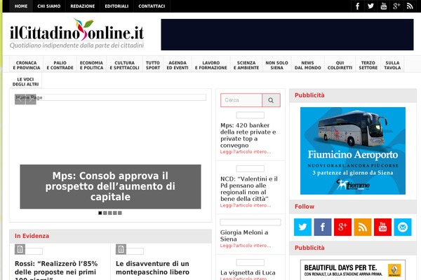 Site using Widget Post Slider plugin