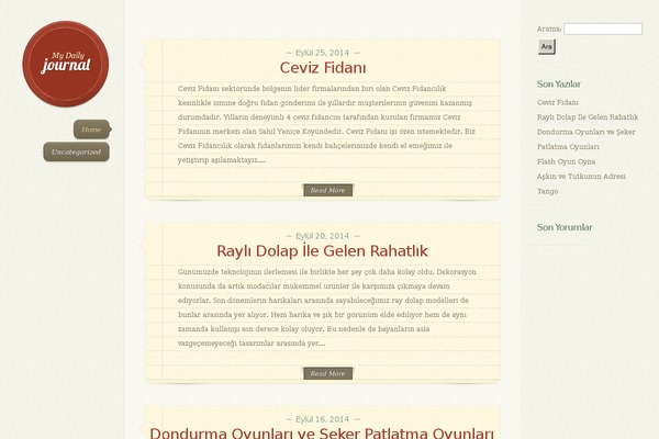 DailyJournal theme site design template sample