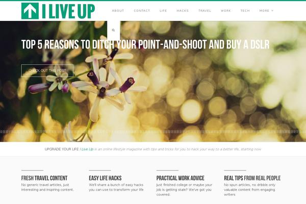 Valenti Child theme site design template sample