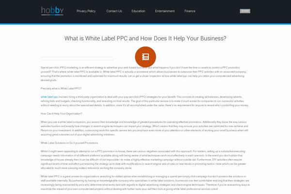 Hobby theme site design template sample