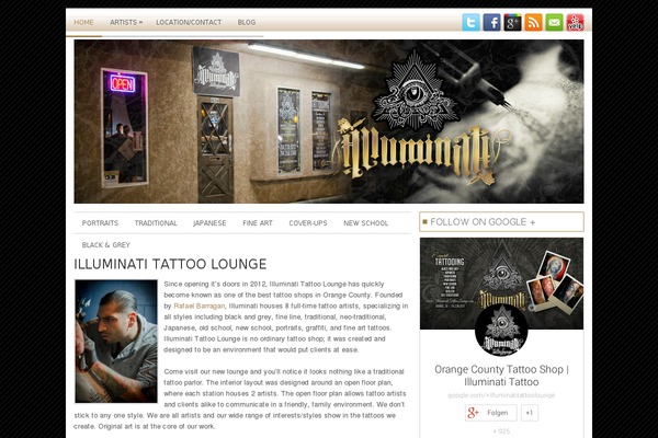 Instinct theme site design template sample