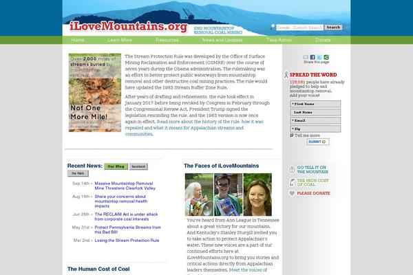 ilovemountains.org site used Mountains
