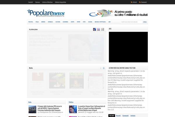 WP-Clear theme site design template sample