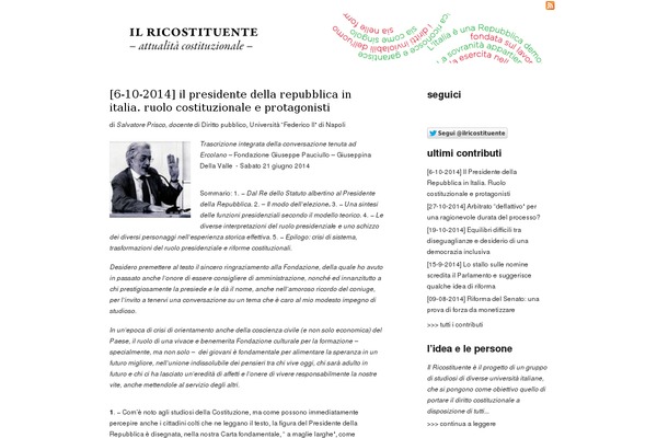ilricostituente.it site used WhiteSpace