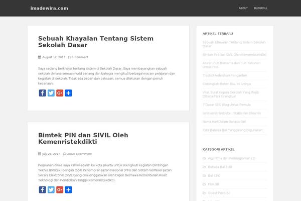 BlogFeedly theme site design template sample