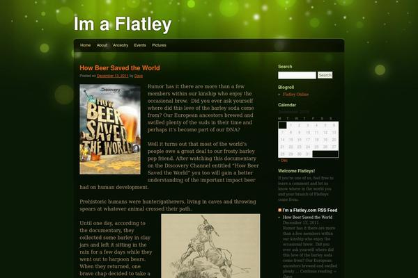 imaflatley.com site used Modern Green Theme