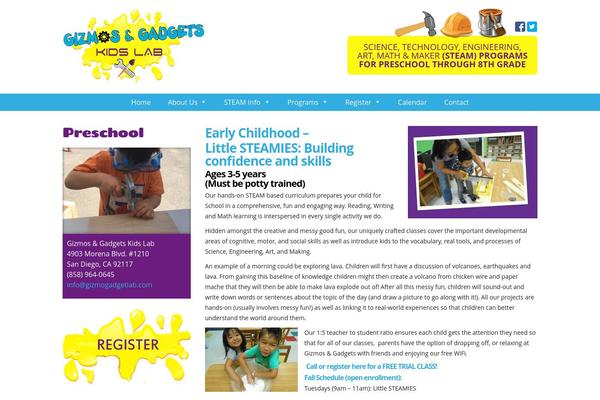 imaginekidsplanet.com site used Gizmos
