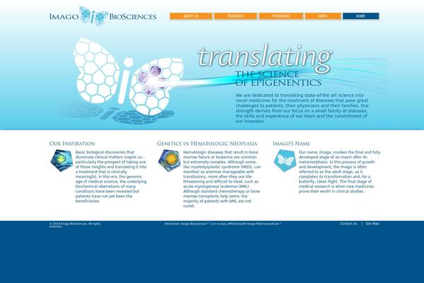 Imago theme site design template sample