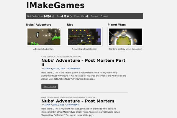 Gridiculous theme site design template sample