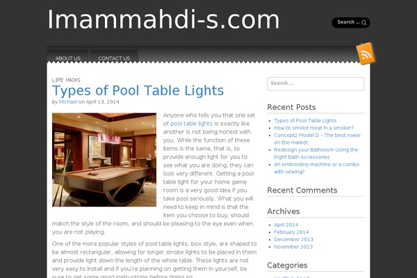 Snowblind theme site design template sample