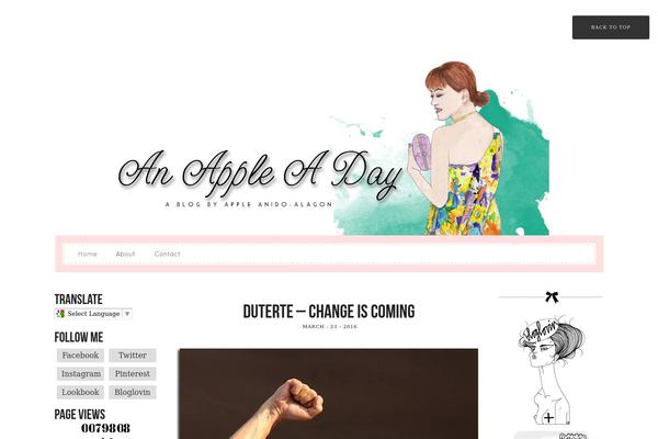 Apple theme site design template sample