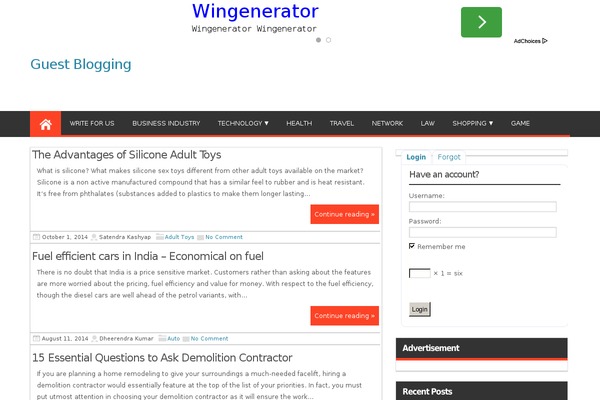 Magazine Style theme site design template sample