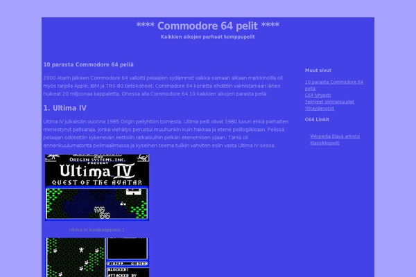 Commodore theme site design template sample