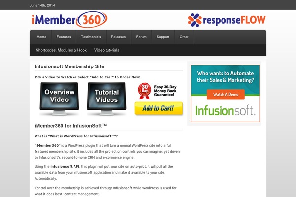 Site using Infusion4wp plugin