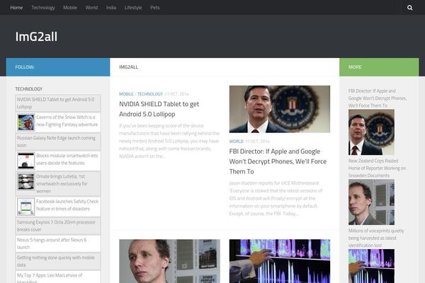 Hueman theme site design template sample
