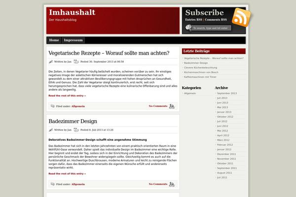 ModXBlog theme site design template sample