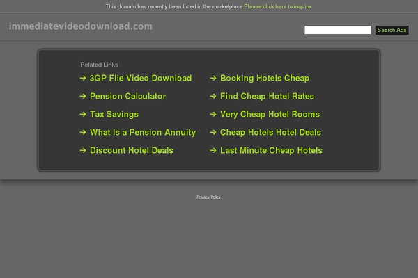 immediatevideodownload.com site used Autozon