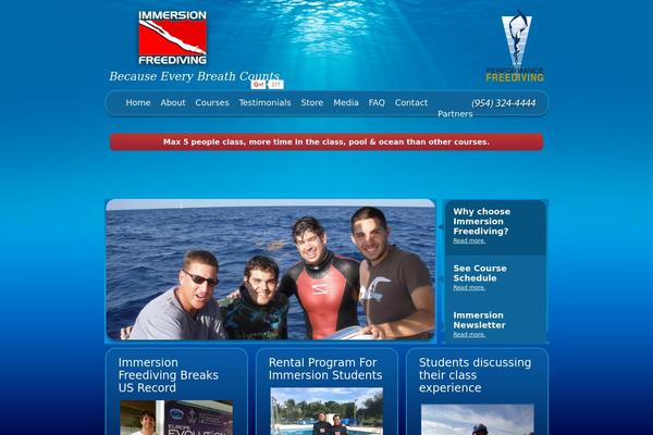 Immersion theme site design template sample