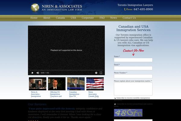 immigrationlawyertoronto.com site used Simplicity