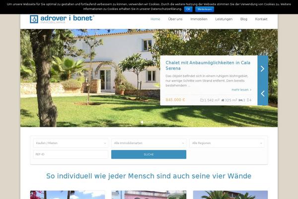 Residence Child theme site design template sample