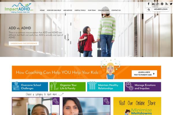 IMPACT theme site design template sample