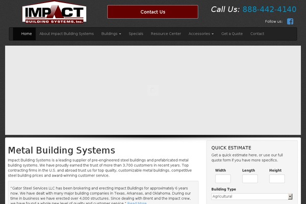 IMPACT theme site design template sample