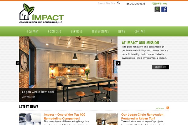 IMPACT theme site design template sample