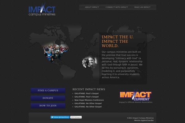 IMPACT theme site design template sample
