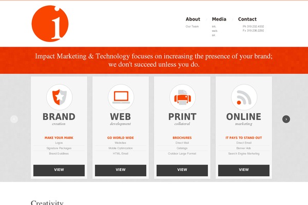 IMPACT theme site design template sample