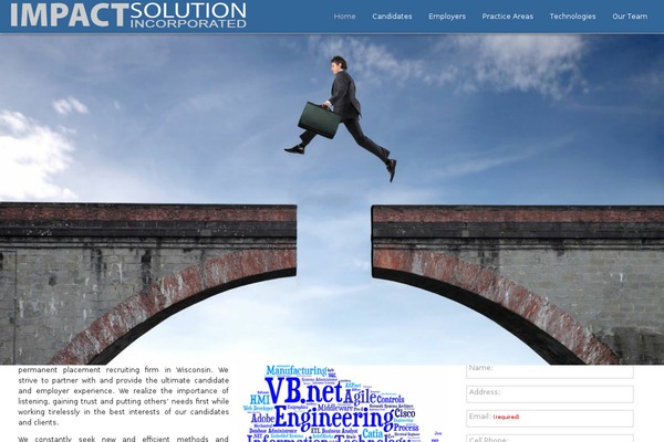 IMPACT theme site design template sample