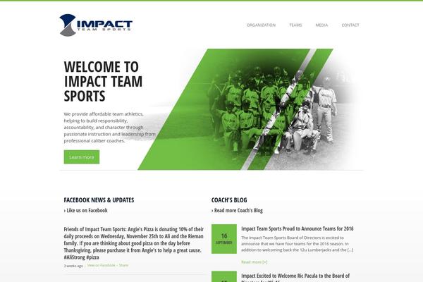 IMPACT theme site design template sample