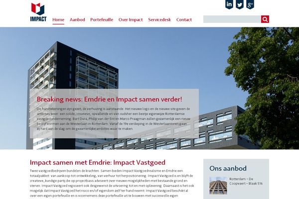 IMPACT theme site design template sample